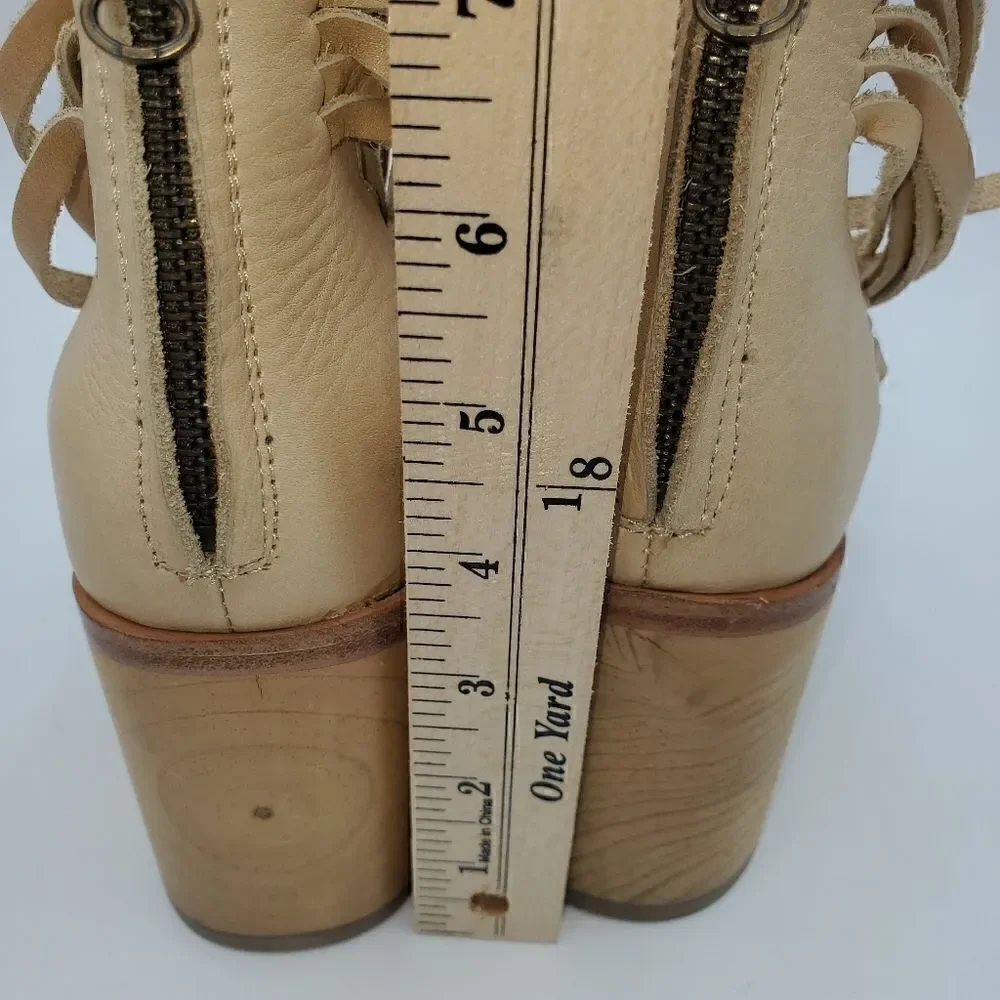 Baske California Hermosa Cross Strap Block Heel Sandal Size 9